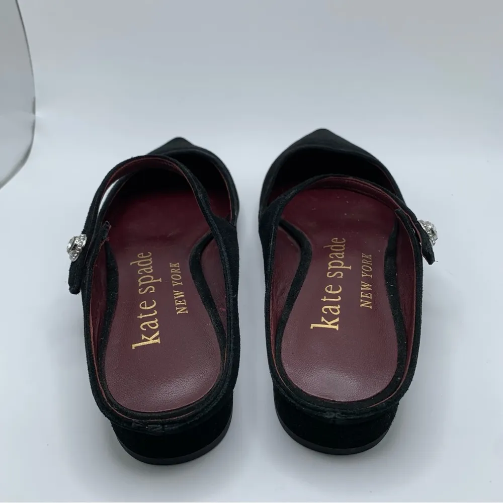 NWB Kate Spade New York Women's Meg Velvet Mules Black Glitter Size 6 flats 2080 - Image 7