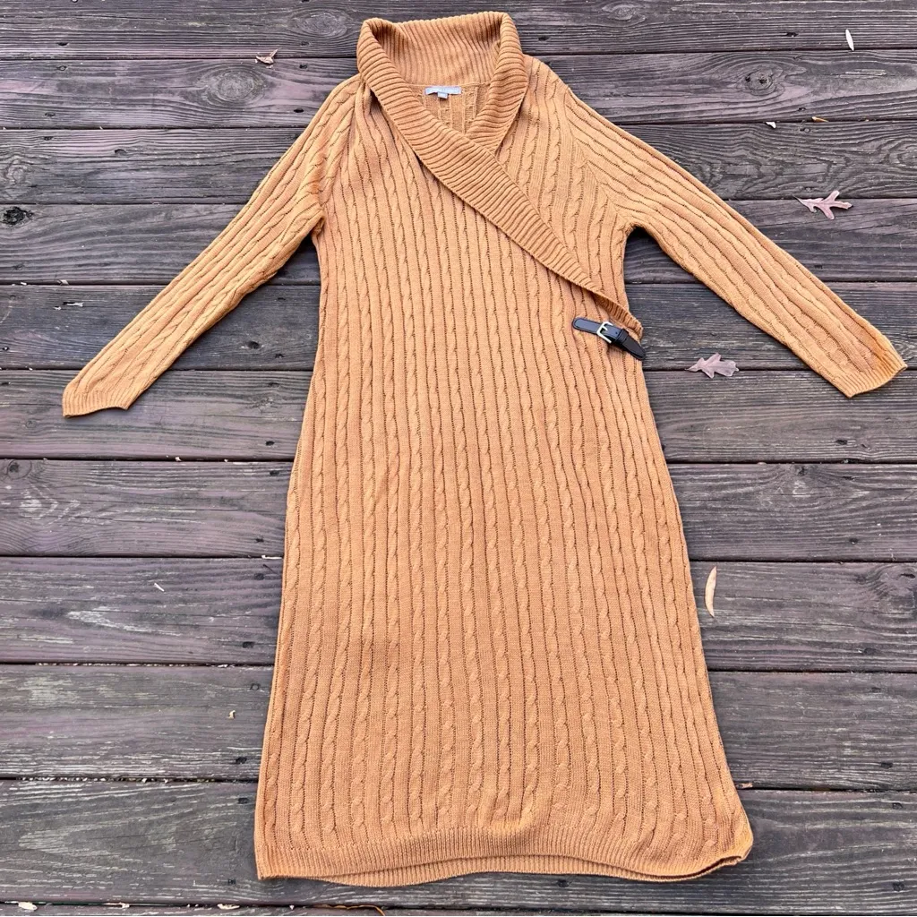 Jessica London Women Minimalist Neutral Pullover Faux Wrap Buckle Dress|Sz:18/20 - Image 16