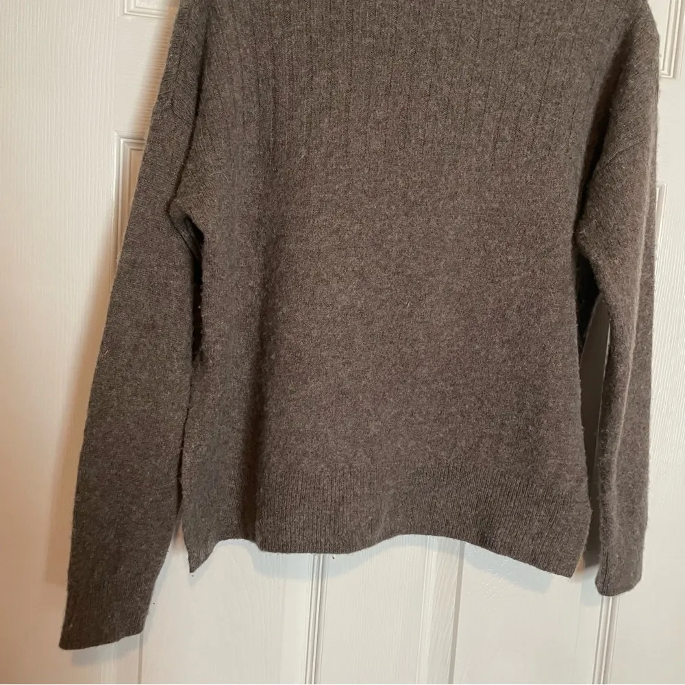 Madewell Hickory Wool Turtleneck Sweater Ss Small Grey - Image 9