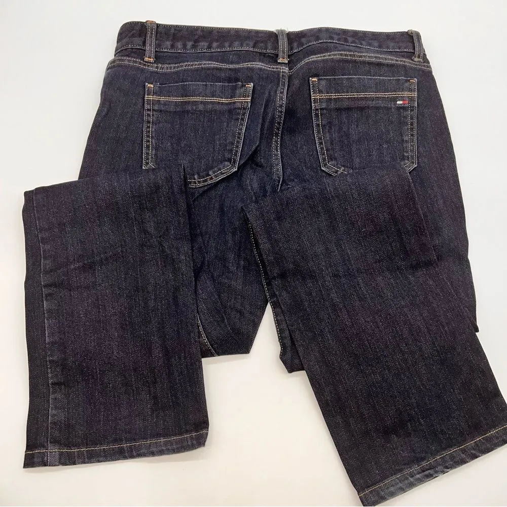 Tommy Hilfiger Classic Straight Dark Wash Mid Rise Women's Jeans-Size 10R - Image 4