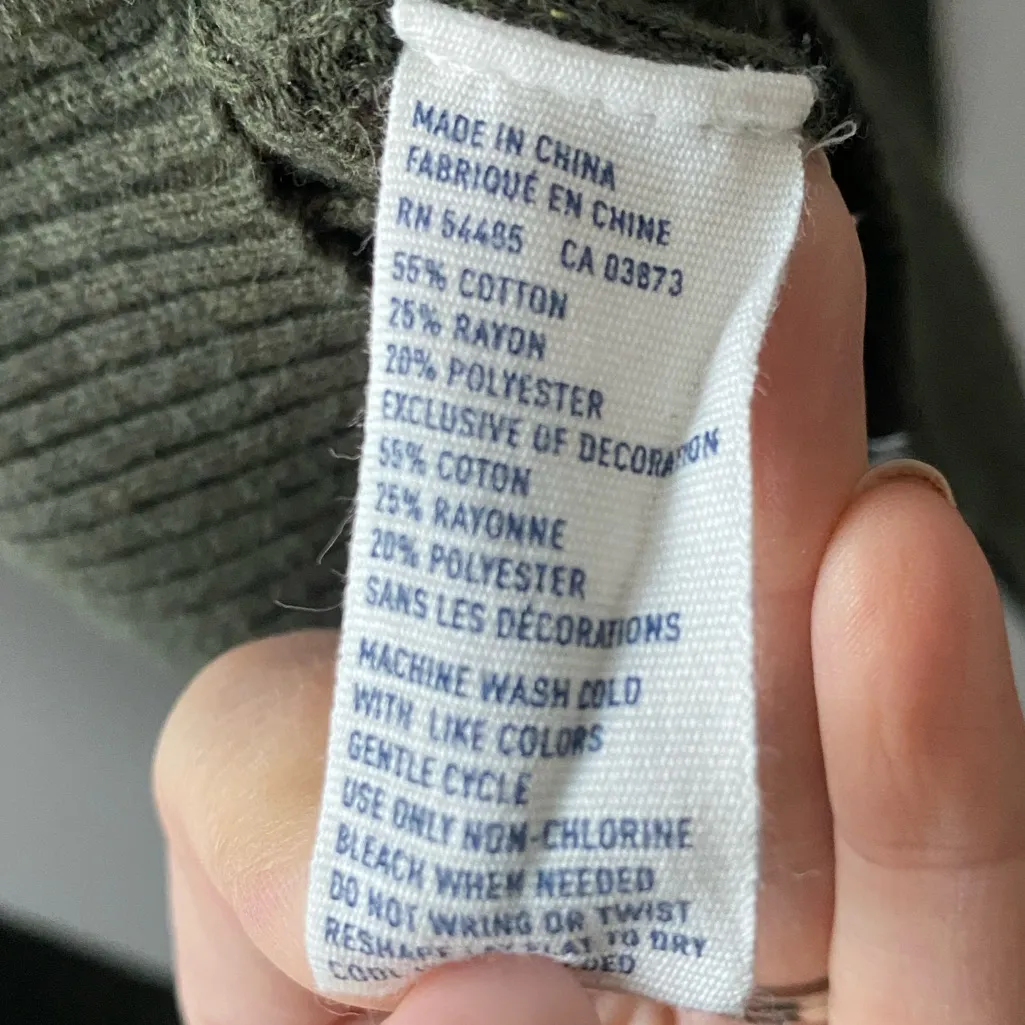 Vintage American Eagle Womens Y2K Waffle Knit Cardigan Sweater Sz S Olive Preppy - Image 8