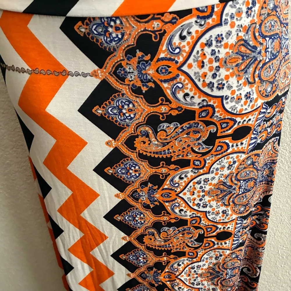 Bohemian High Waist Long Pencil Skirt Multi - Image 4
