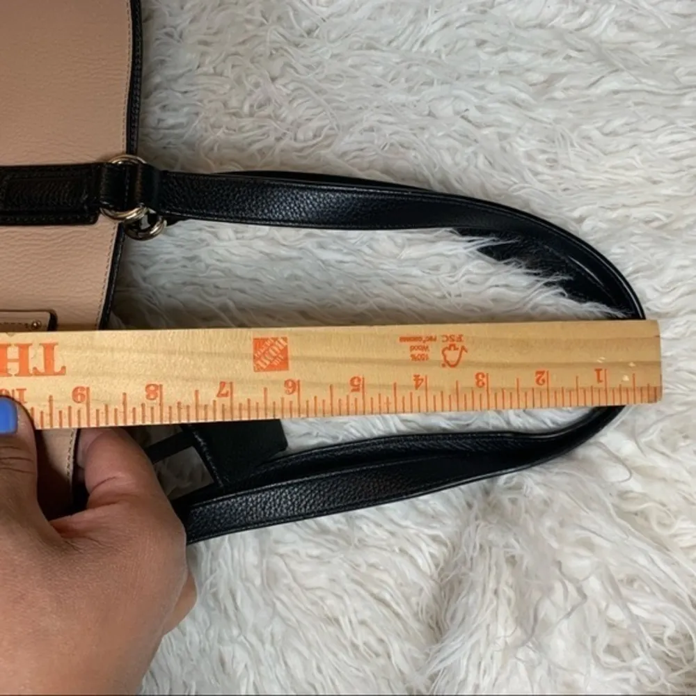 Cole Haan Black Beige Leather Carryall Large Tote Big Bag Overnight - Image 15