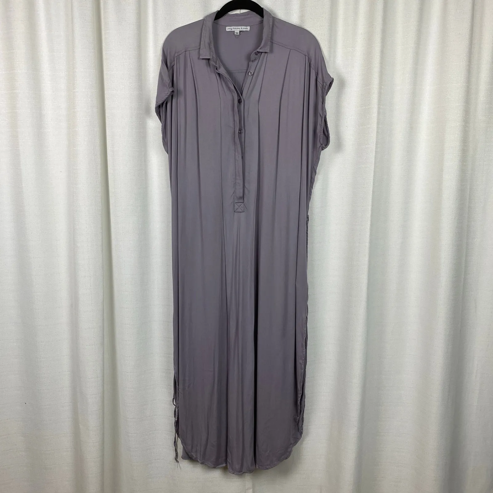 Young Fabulous&Broke Lilac Lavender Sleeveless Shirt Dress Sz.M - Image 7