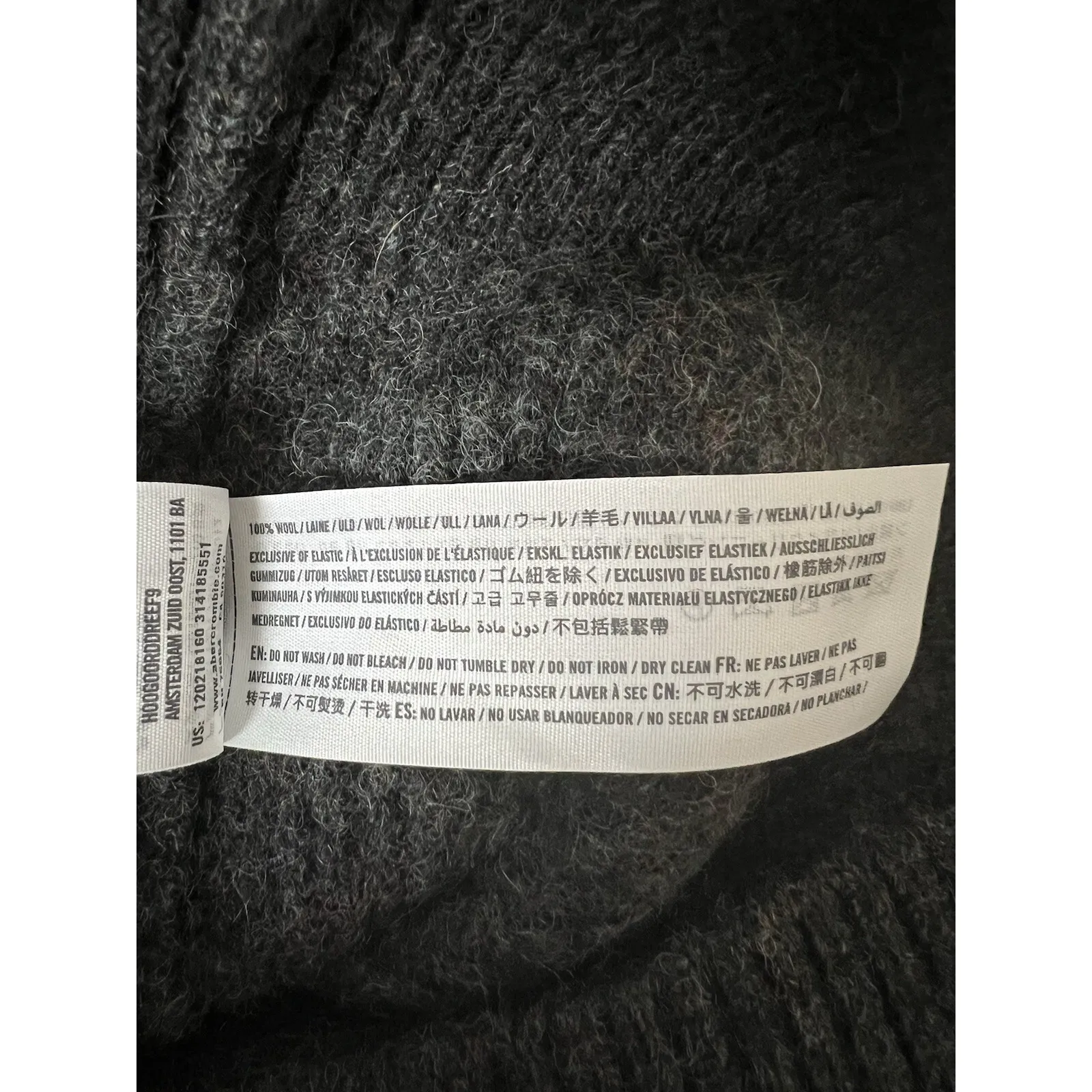 ABERCROMBIE AND FITCH 1/4 ZIP RIBBED PULLOVER SWEATER‎ WOMEN'S GRAY XS - Image 5