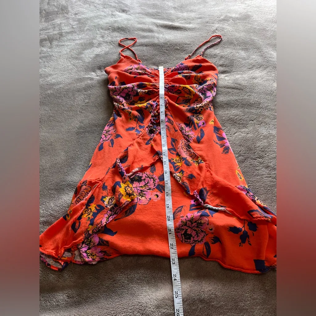 FREE PEOPLE Boho Tropical Floral Women’s Mini Sun Dress Sz XS EUC - Image 7