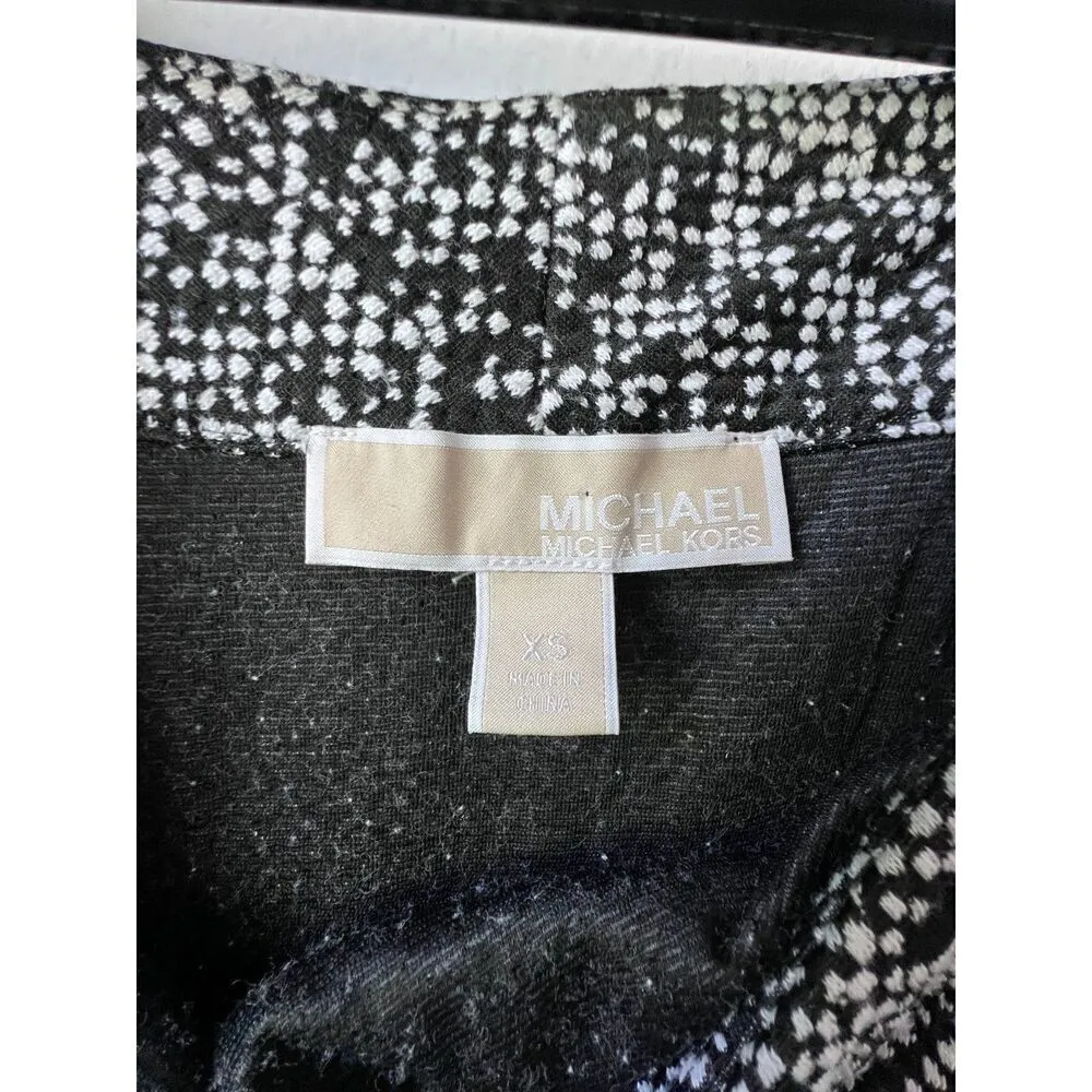 MICHAEL MICHAEL KORS Womens cut out of shoulders balck white Top size XS Black - Image 6