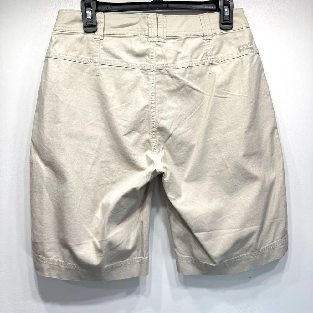 Woolrich Fairwinds Bermuda Cargo Utility Shorts in Stone Khaki Tan Size 4 - Image 2