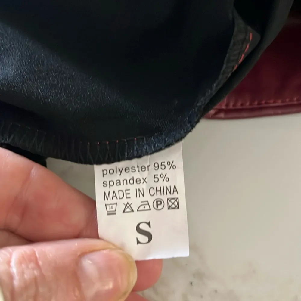 Unbranded faux leather skirt with slit Brown - Image 2