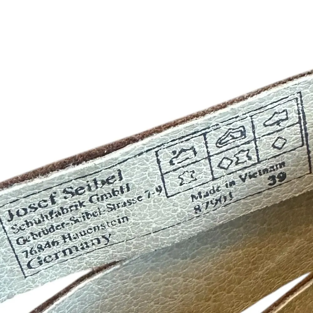 Josef Seibel Bonnie Ankle Booties Cage Cutout Brown Heel Leather Size 39 Women's - Image 15