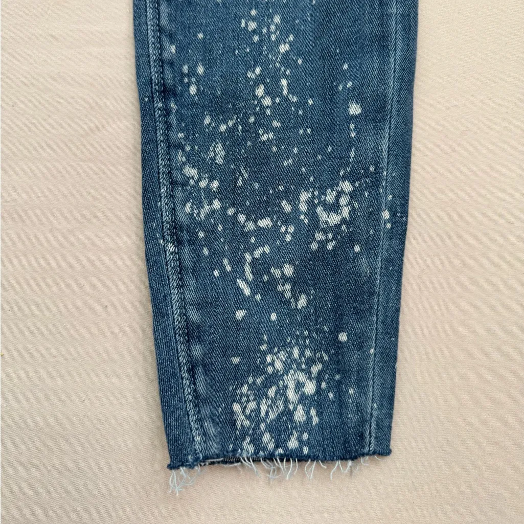 BLACK ORCHID Jeans Noah Ankle Fray Sz 25 Blue Distressed Skinny Bleach Splatter - Image 4