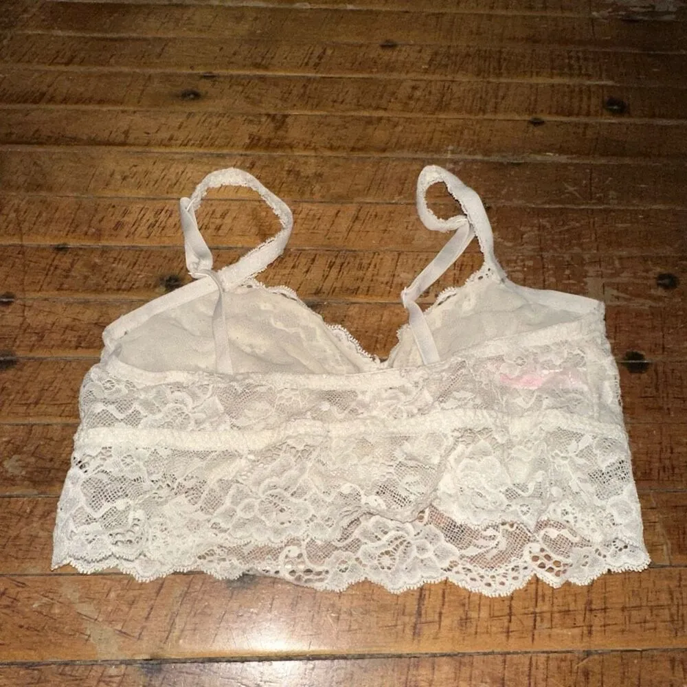Victoria’s Secret M cream lace wireless sexy bralette - Image 2