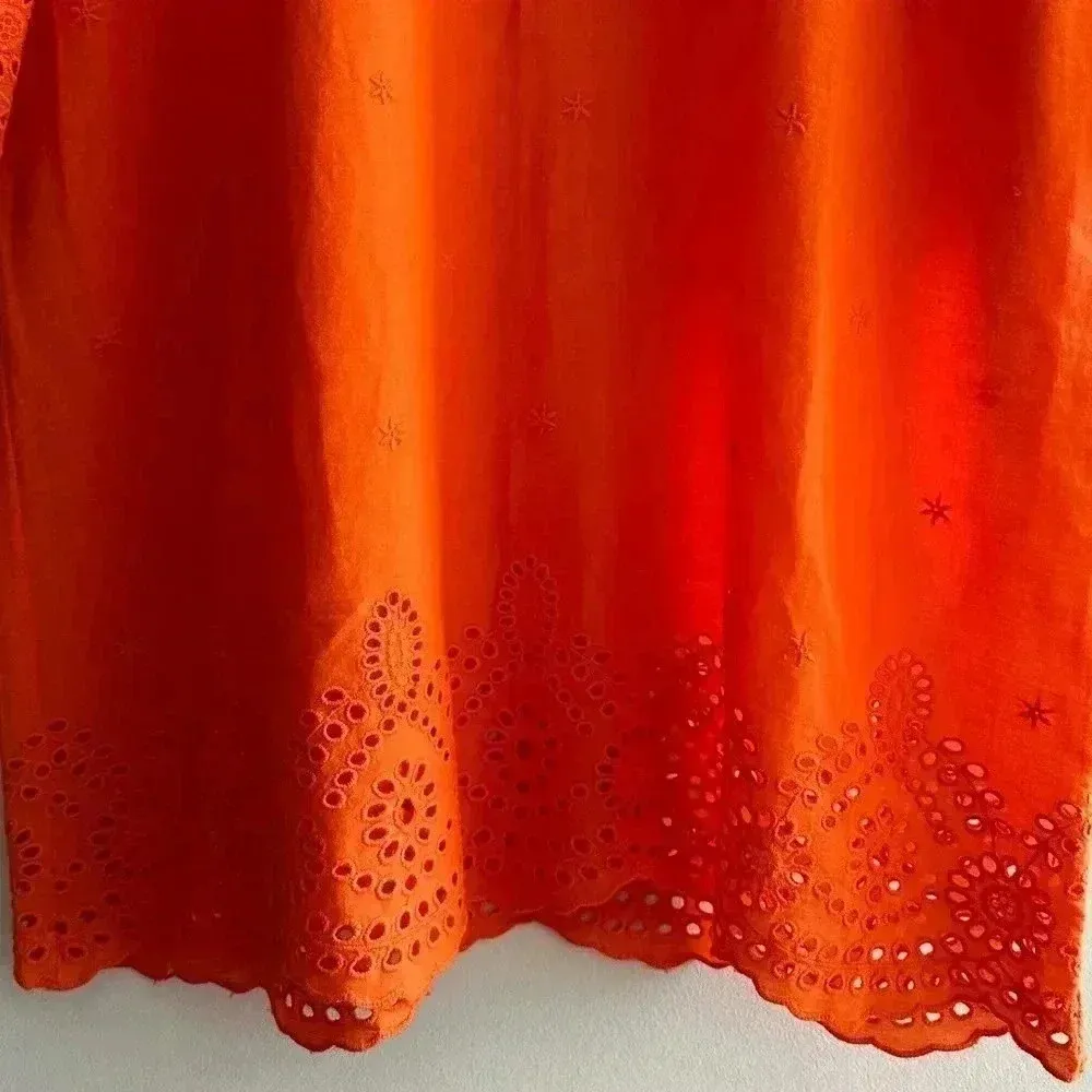 Miraclesuit x Talbot’s Eyelet Tunic Cover-Up, Orange, Swimwear, Size Medium - Image 11