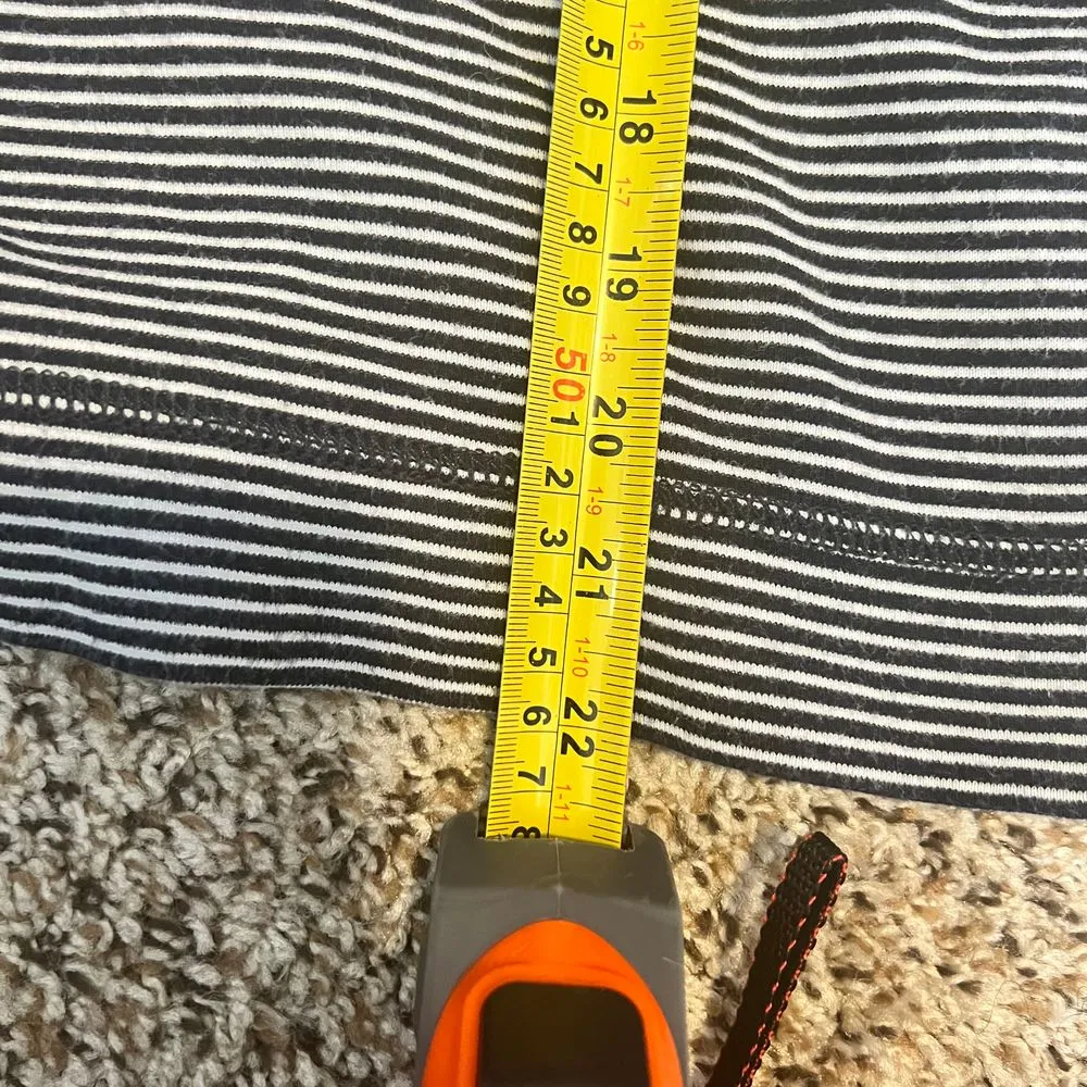 Lauren‎ Ralph Lauren Black & White Striped 3/4 Sleeve Boat Neck Top Size L - Image 6