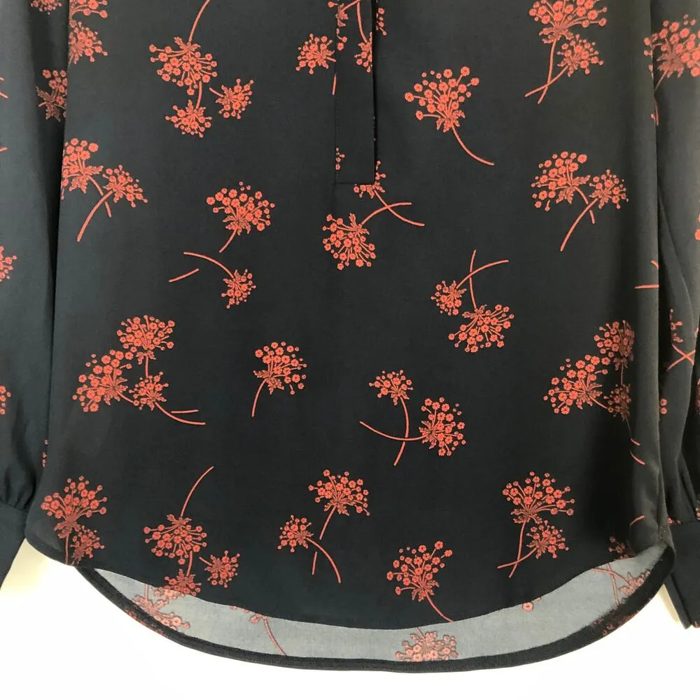 Ann Taylor Womens Top XXS Petite Floral Chiffon Business Career Office Dressy - Image 5