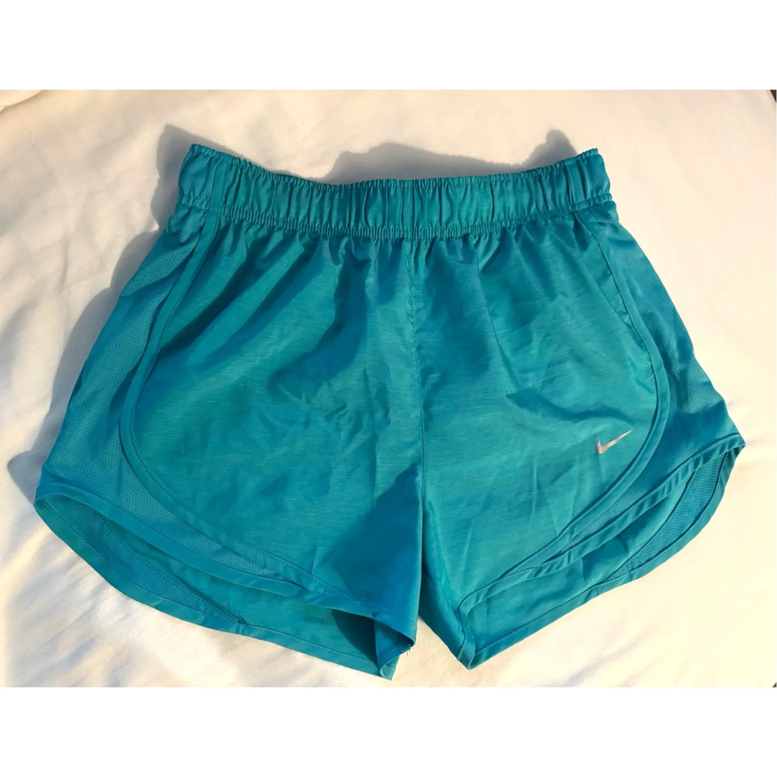 Nike Tempo Dri-FIT Mid-Rise Brief Lined Running Shorts Turquoise Blue Small NEW - Image 2