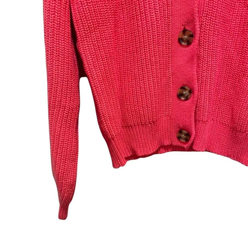 Gap Button Front Cardigan Sweater V Neck Rose Bush Pink Women’s Size XS - Image 3