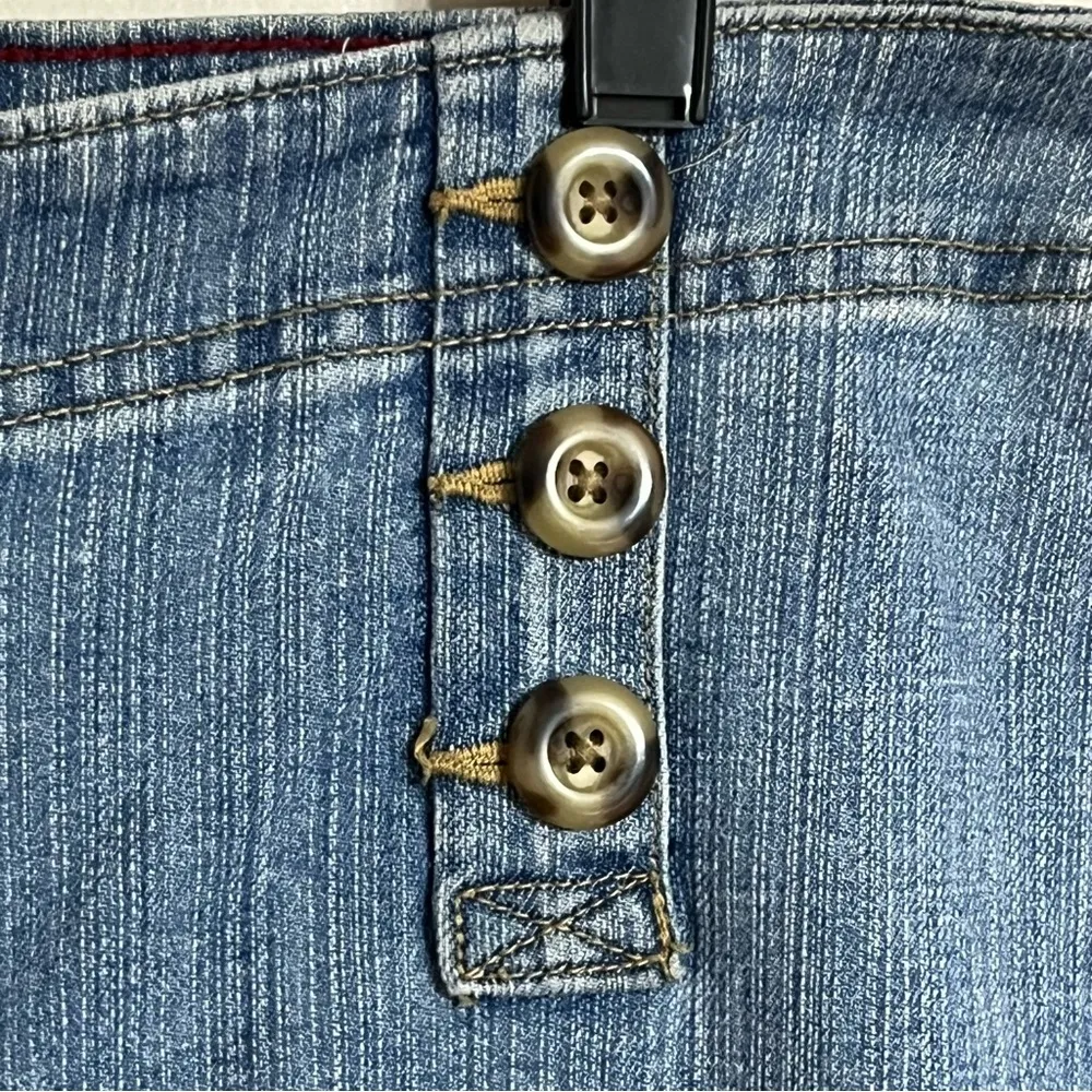 Women’s Westport Denim 90’s Wide‎ Leg Light Wash Jeans Button Detail Size 12 - Image 3