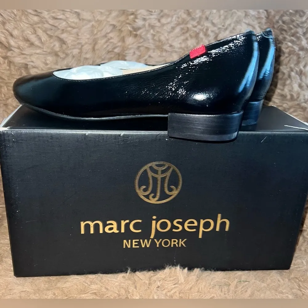 NEW Marc Joseph Crosby black patent leather flats size 5 - Image 2