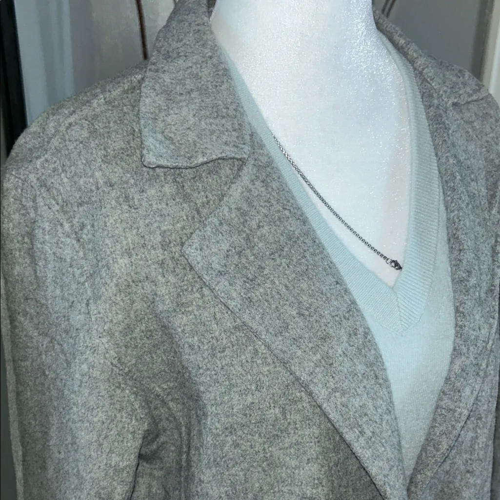 Kate Hill 90%Wool  10%Nylon Light Gray Women's Blazer - Image 3