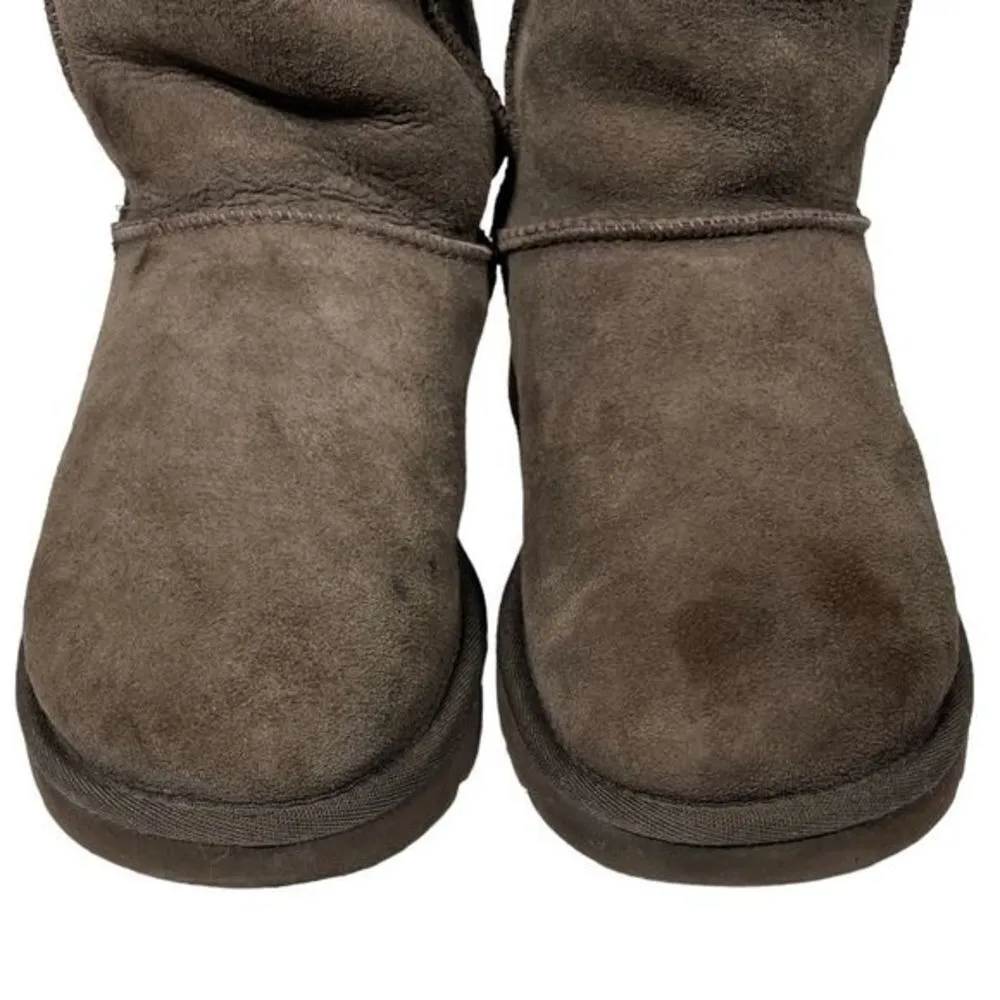 UGG Australia Classic Tall in Chocolate Brown 5815 Suede Sheepskin Boots - Image 3