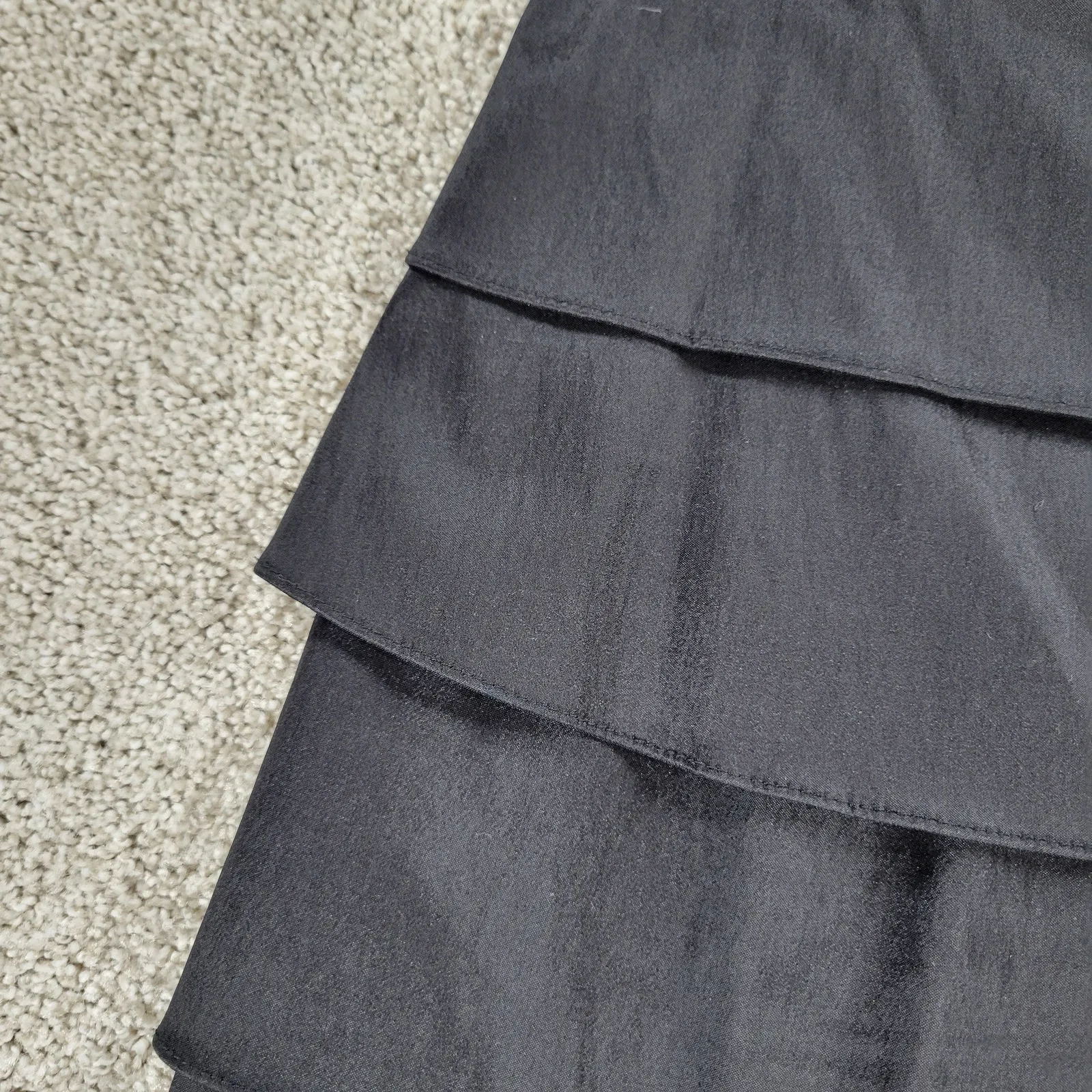 Cachet Womens Skirt Medium‎ Black Ruffle Layered Pencil Straight Career Office - Image 8