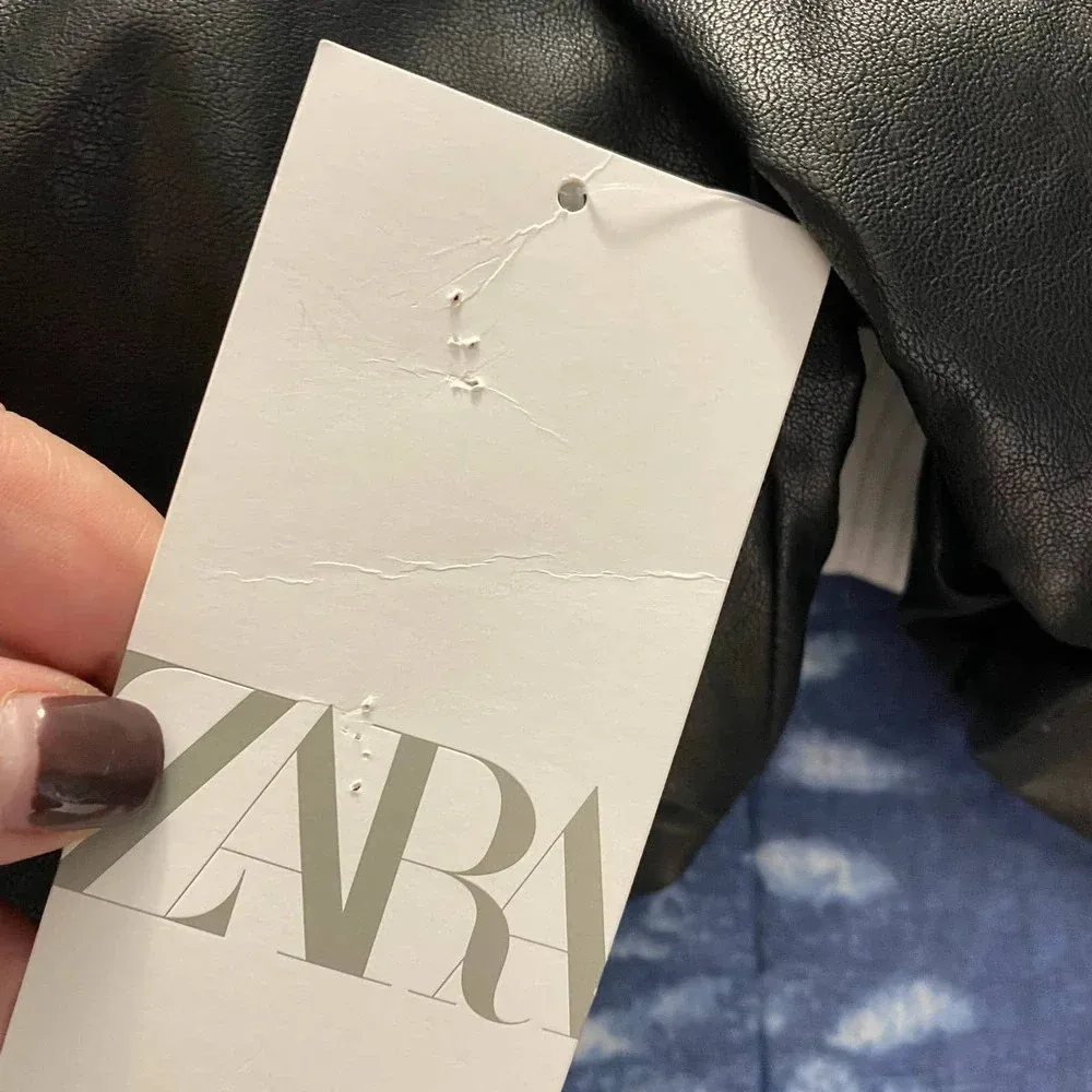 Zara Dress Faux Leather Ruched Draped V-Neck Mini Black Size US XS‎ - Image 11