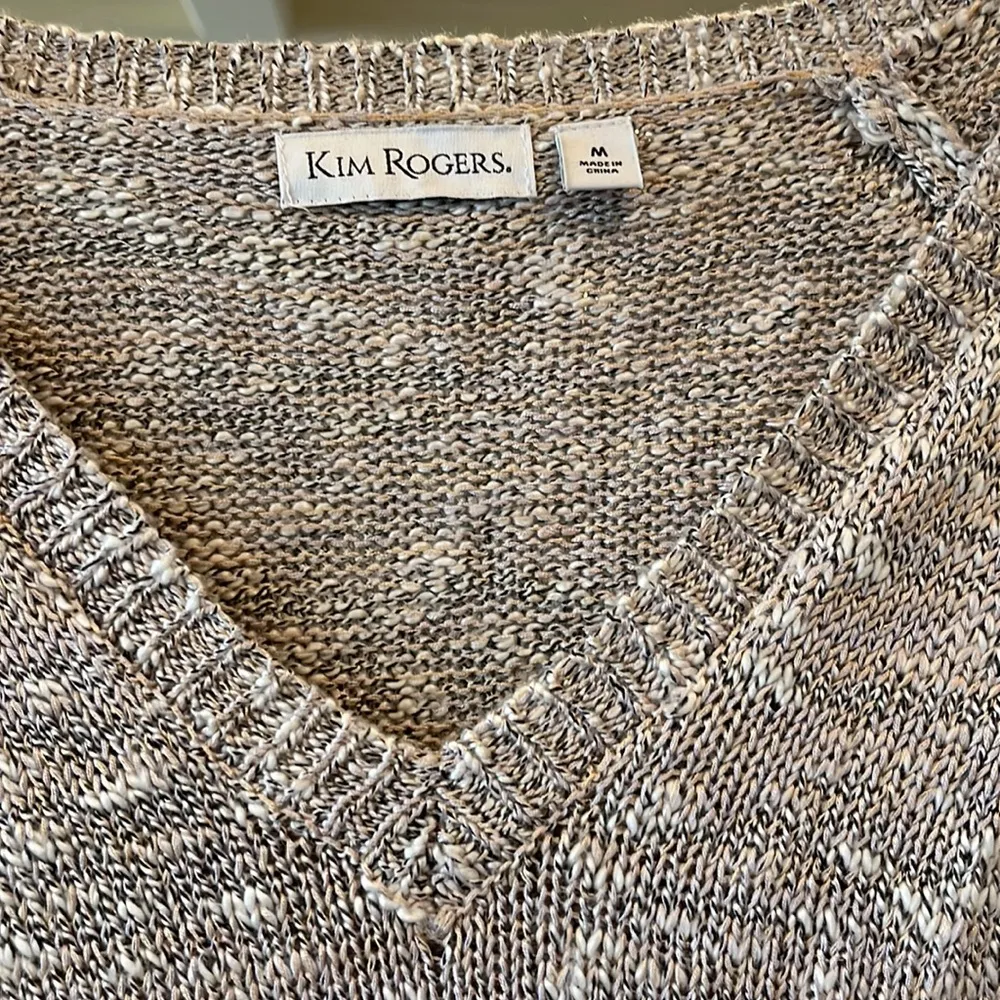 Oversized Cozy Comfy Sweater V Neck Womens medium Short Dress Tunic - Image 11