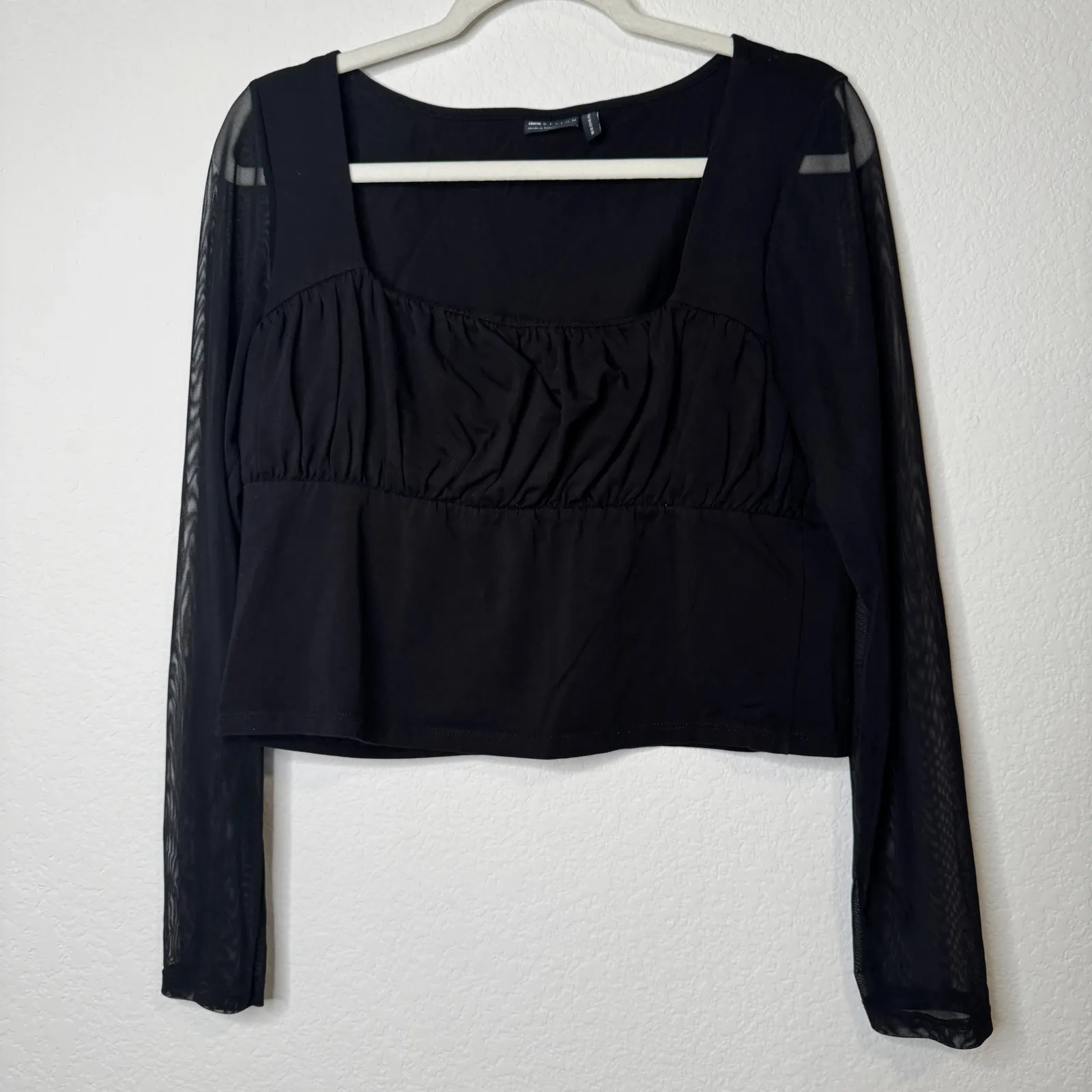 ASOS Black Long Sleeve Crop Top - Image 3