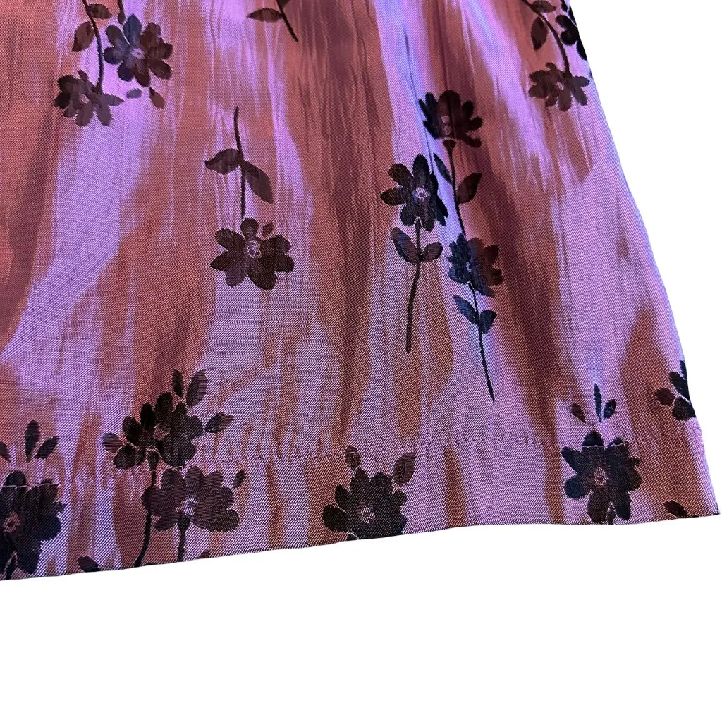 Dawn Joy Retro Y2K 2000s Sheath Mini Dress Floral Print Party Size Medium NWT Purple - Image 7