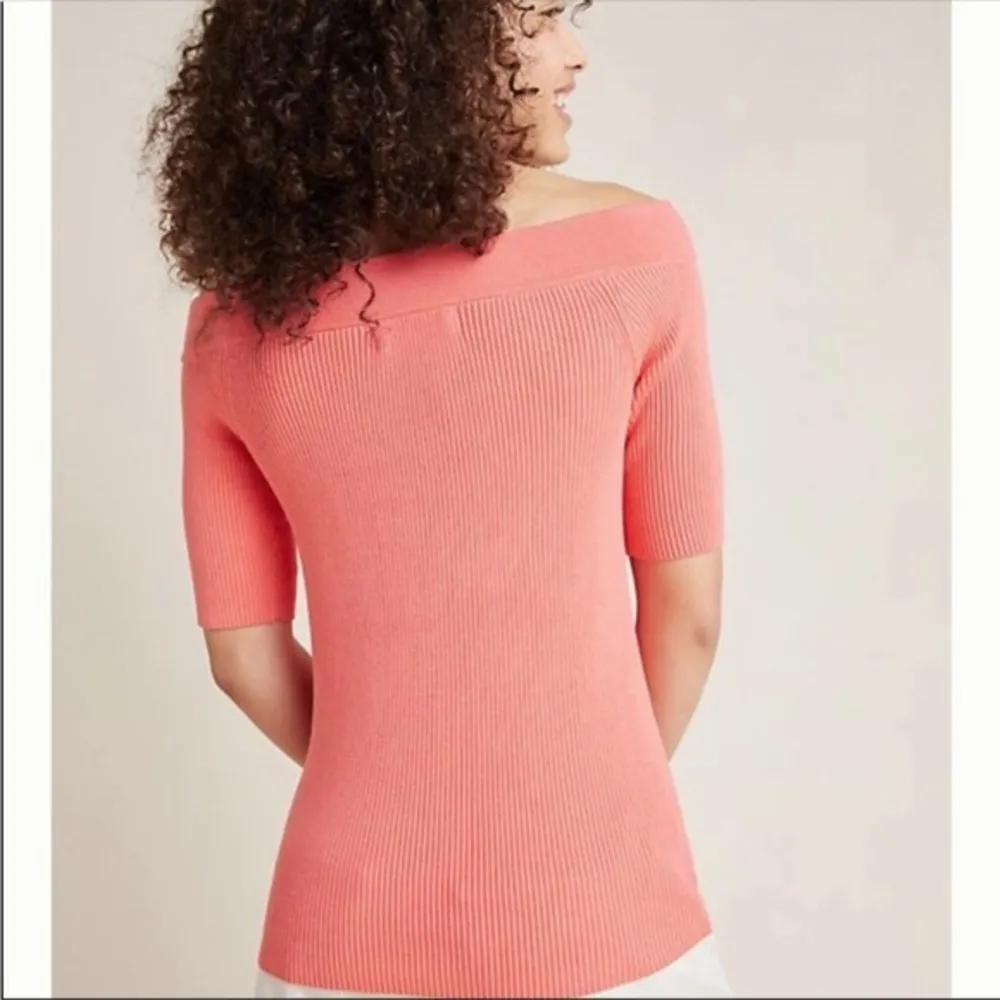 Anthropologie • Minuet Coral Off Shoulder Knit Sweater - Image 63