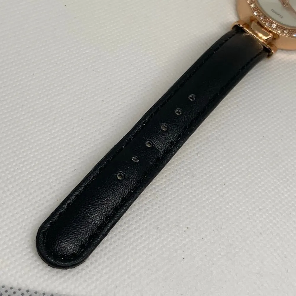 Rumours rose gold women watch quartz analog 35mm rhinestone running - Image 5