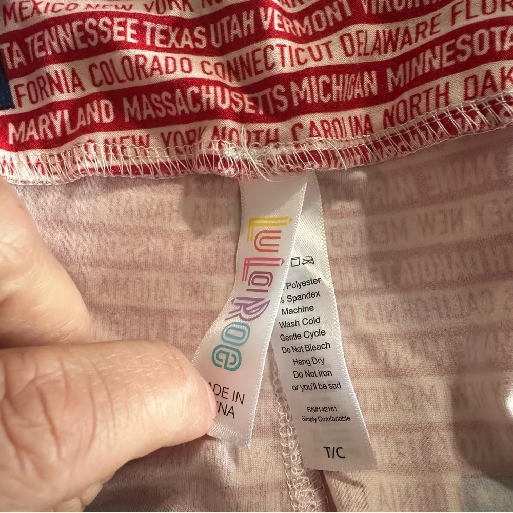 Lularoe women's TC (12-18) Patriotic USA Leggings New no tags - Image 3