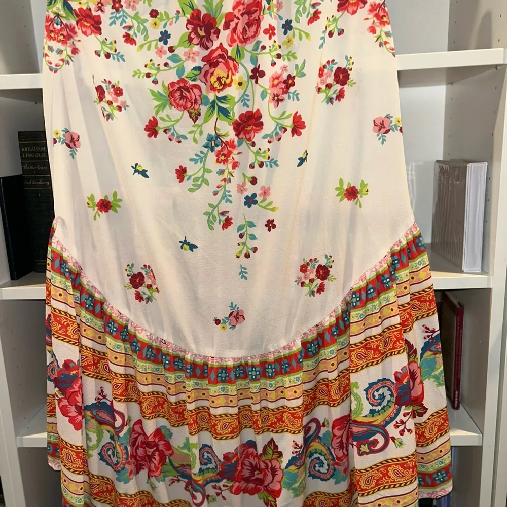 Flying Tomato hi/low floral 70s look skirt Sz Small *see description - Image 5