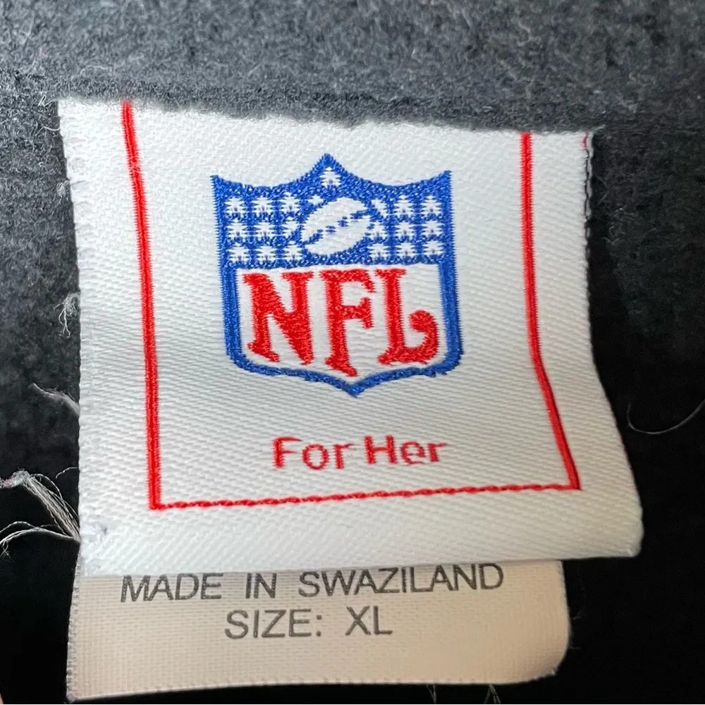 Vintage Y2K 2000s NFL For Her Pittsburgh Steelers Black Fleece Pullover Size XL - Image 5