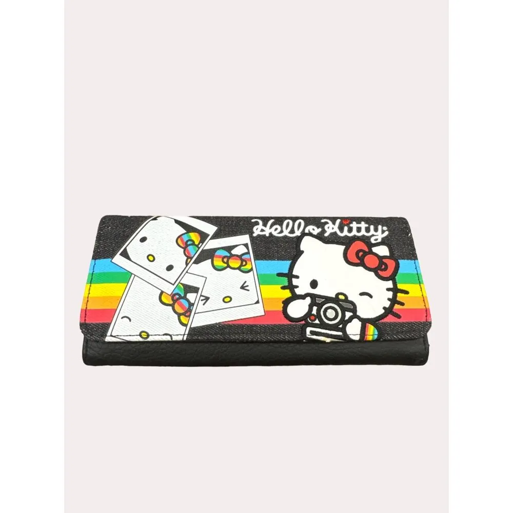 Hello Kitty Sanrio Loungefly black womens wallet size 4x8 SKU 6185 - Image 8