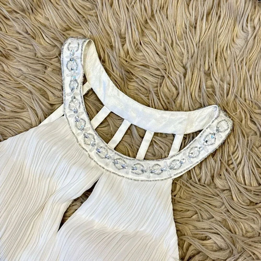 Sue Wong short white beaded dress size 8 - Image 4