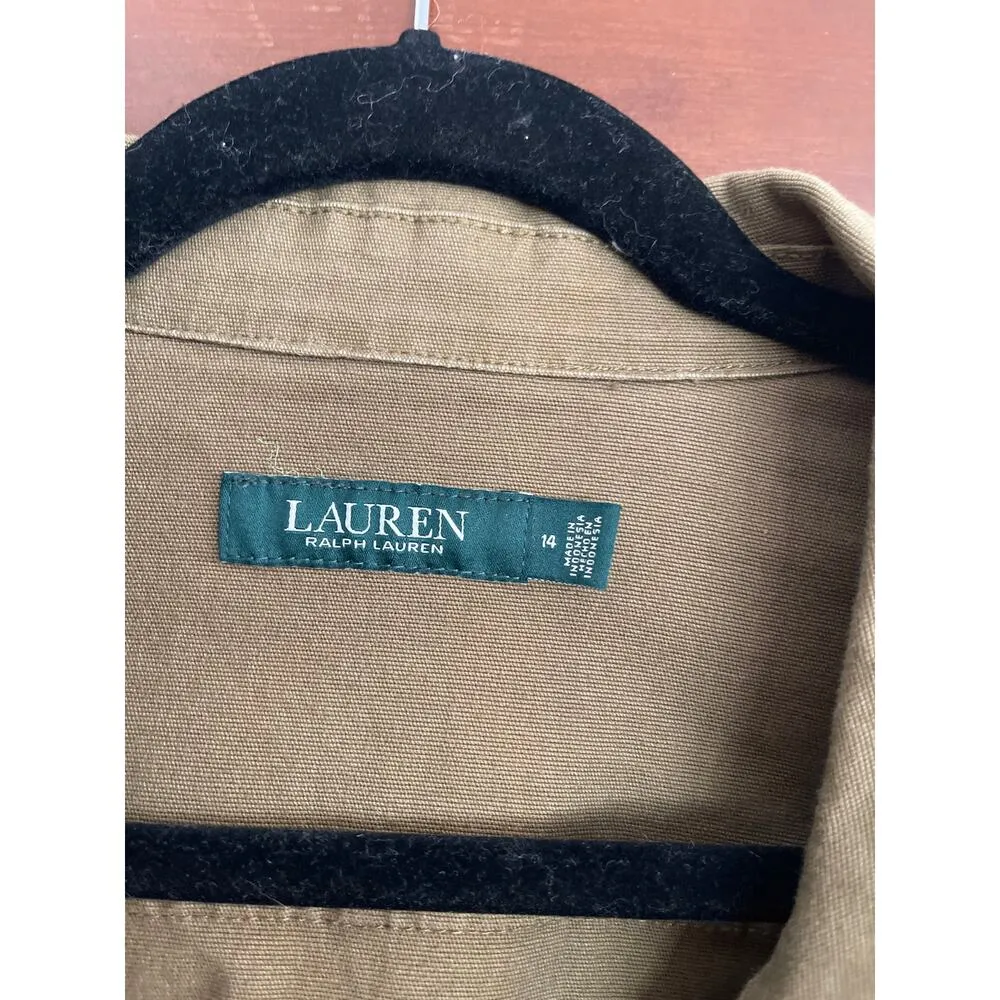 Lauren Ralph Lauren Vondra Twill cropped jacket size 14 Green - Image 5