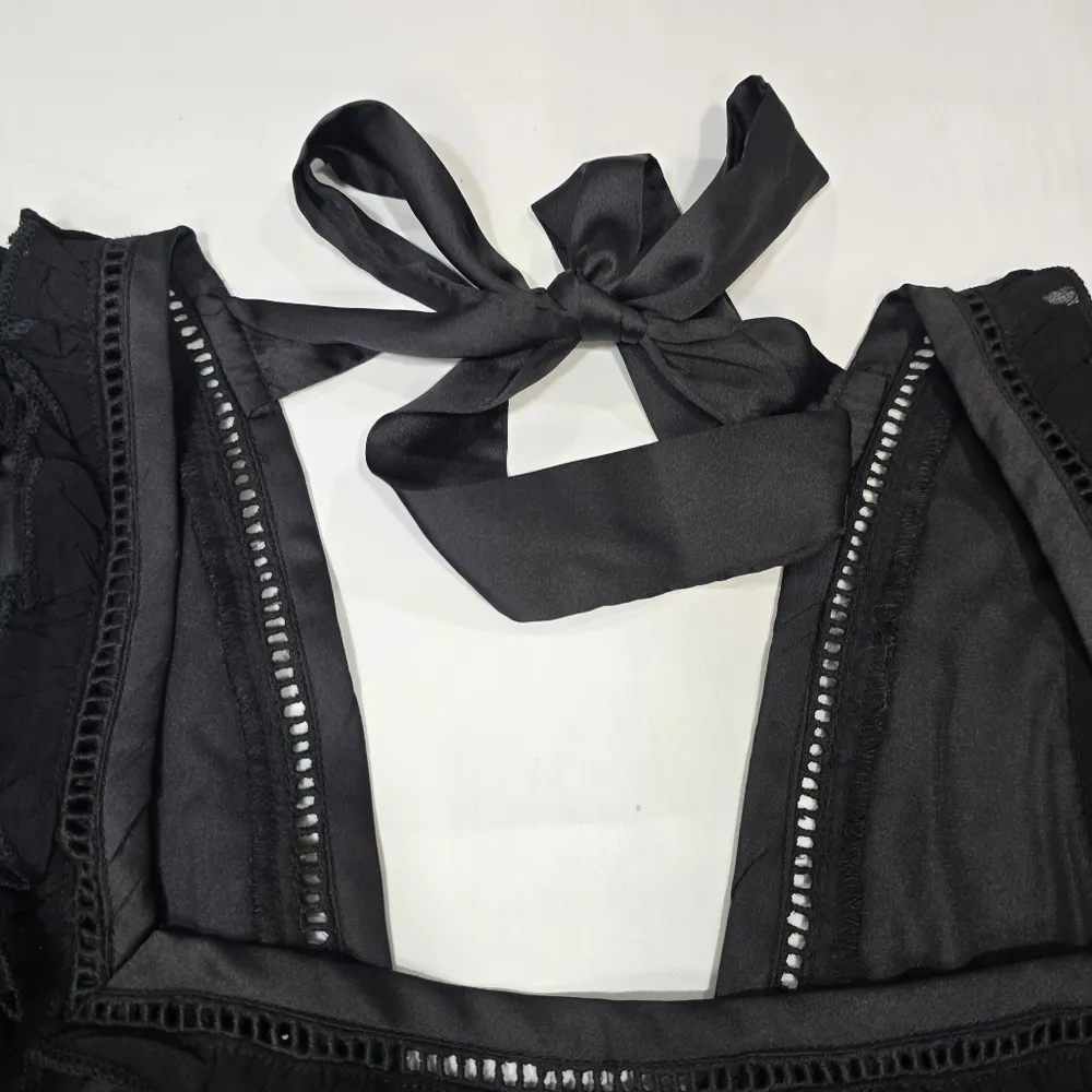 Free People x Revolve Violet Visions Slip Mini in Black Combo - Image 6