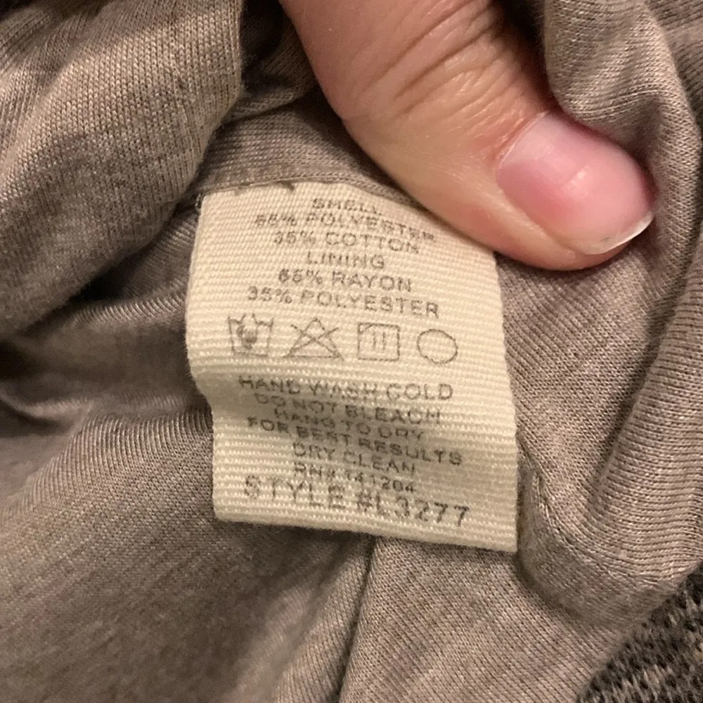 Asymmetrical Hem & Thread Jacket Size XS Zip Blazer Folded Wide Collar - Image 6