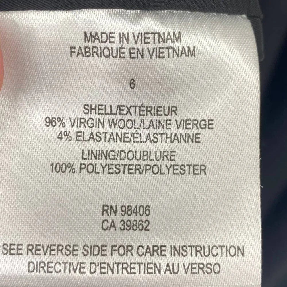 Theory Bonbi Fit & Flare Mini Dress Virgin Wool Stretch Blend Full Zip Black 6 - Image 10