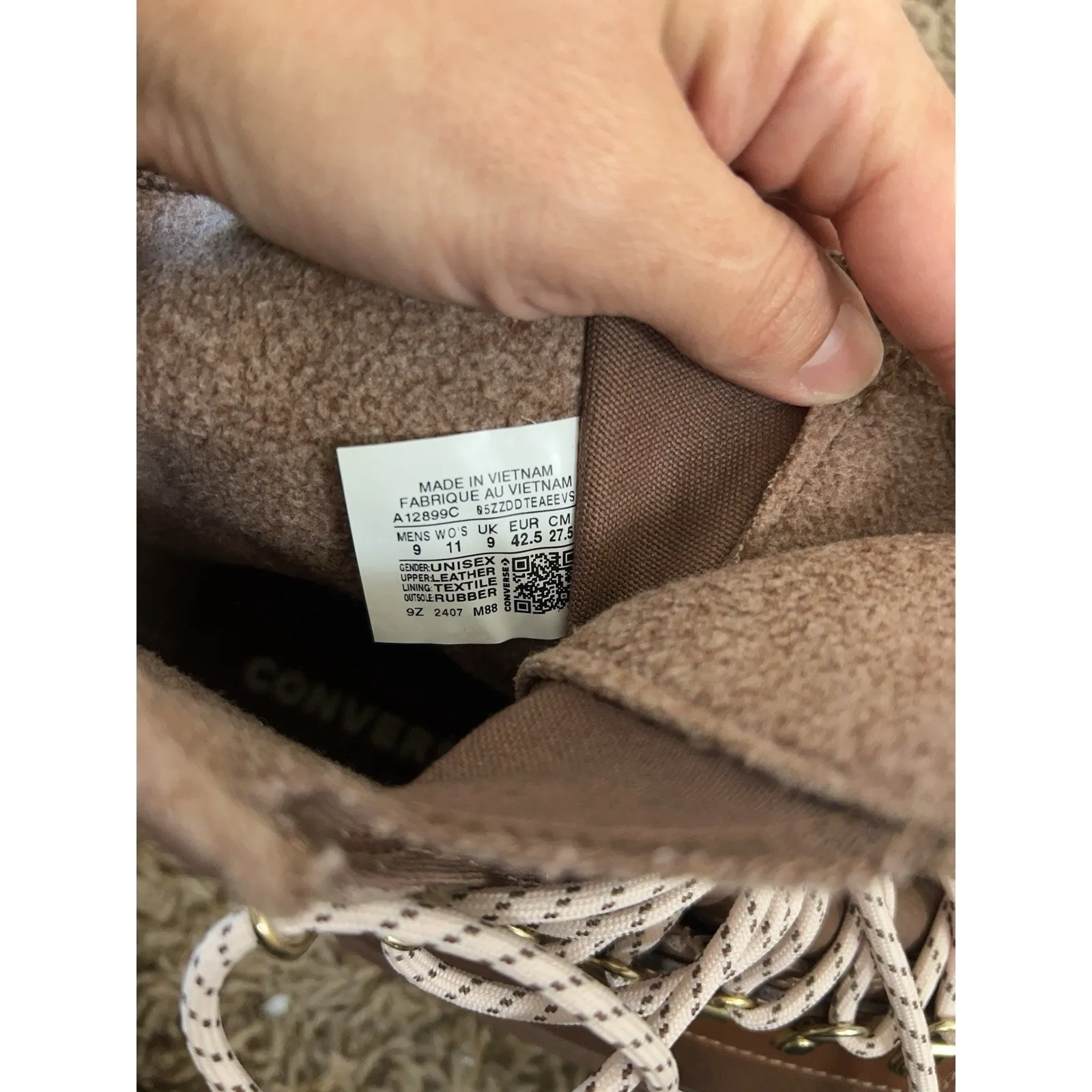 Converse Chuck Taylor All Star Lugged Trek Boot Wmn’s 11 / Men’s9 Brown Leather - Image 12