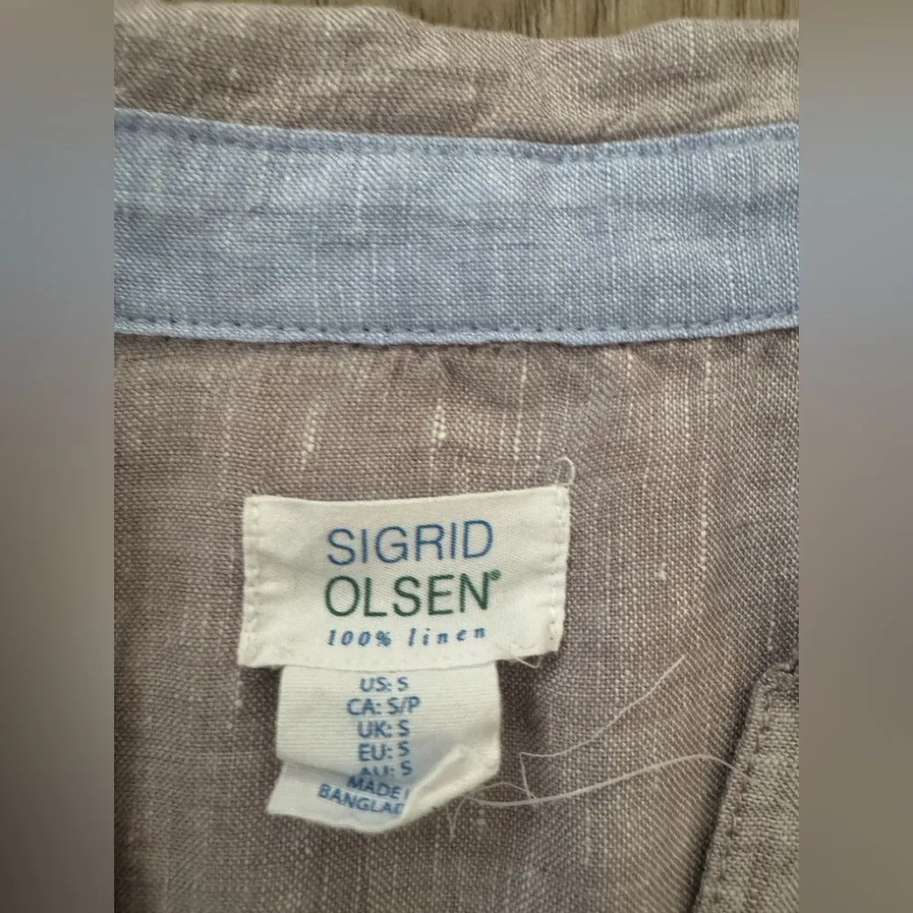 Sigrid Olsen  Casual Button-Down Shirt 100 % LINEN 👚 - Image 5