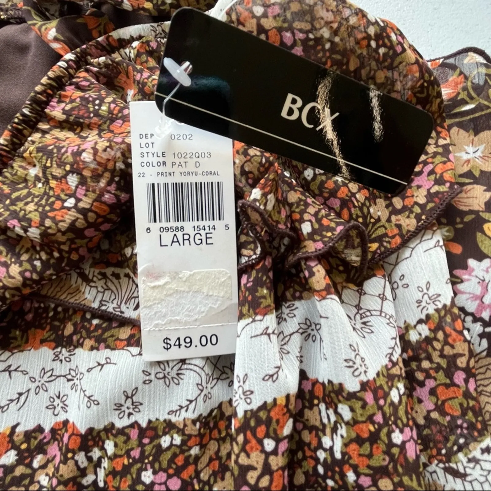BCX NWT!  Brown Patterned Dress Size - Image 4