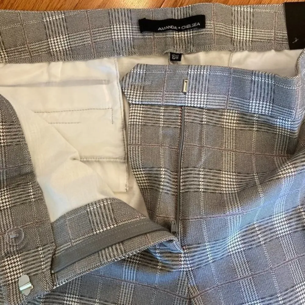 Amanda & Chelsea Plaid Ponte Knit Dress Pants Sz 16W NWT - Image 6