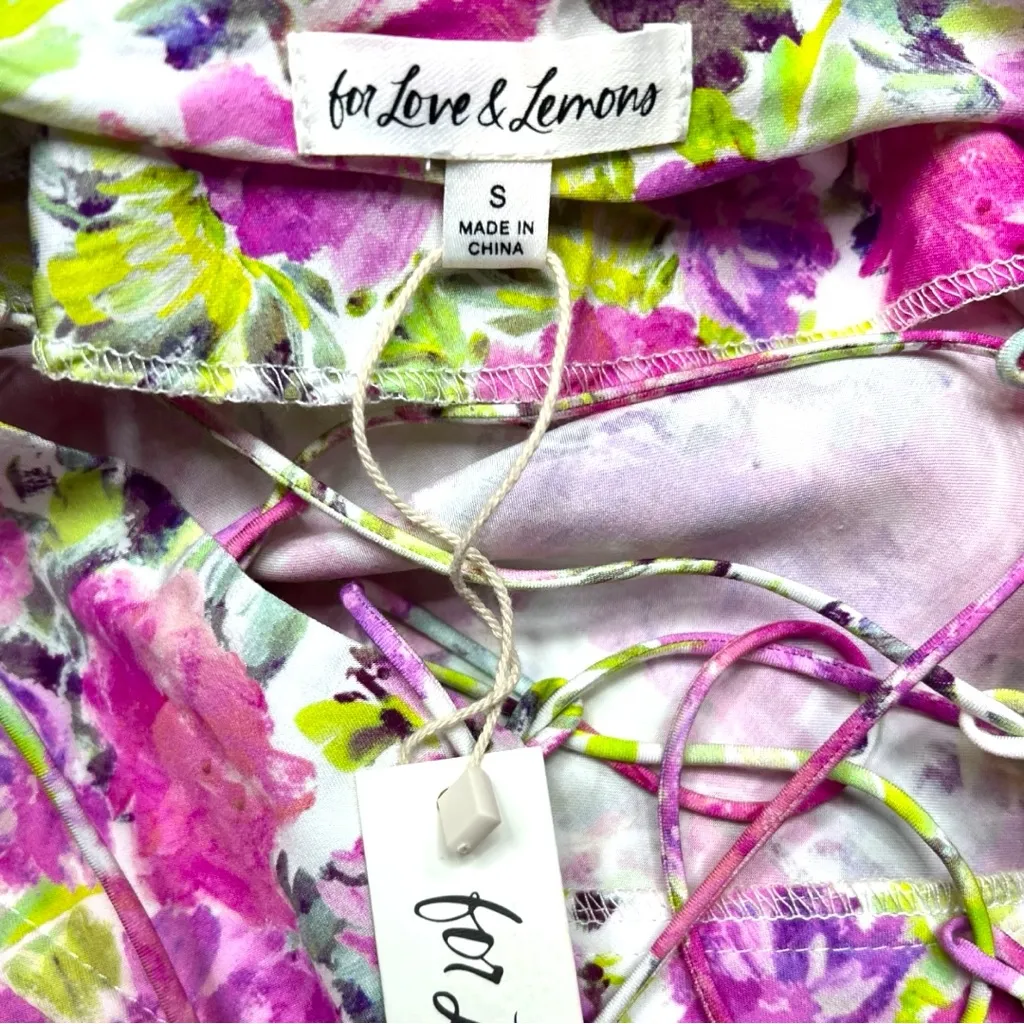 NWT For Love & Lemons Paulina Mini Dress Size Small - Image 10