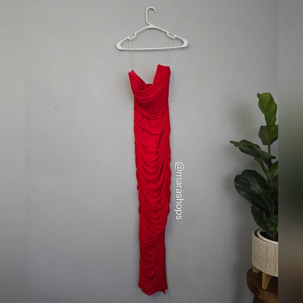 Jaus Isabelle Red Maxi Dress Size 8 - Image 4