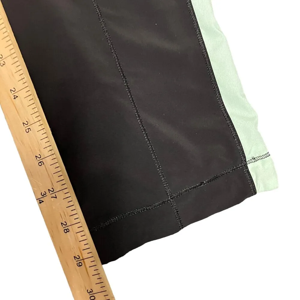 Lululemon Run Bandit  Mini Hyper Stripe Mint Teal Black Track Pant Size 8 - Image 9