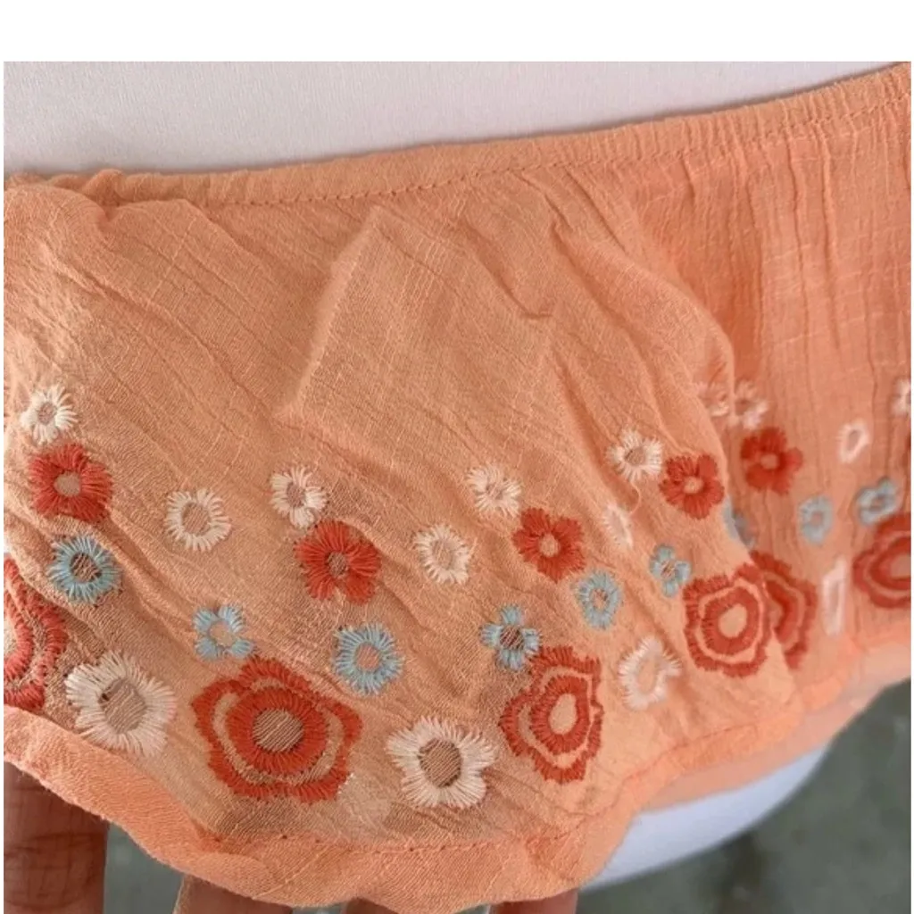 Mine Pink Smocked Ruffled Crop Top - Image 4