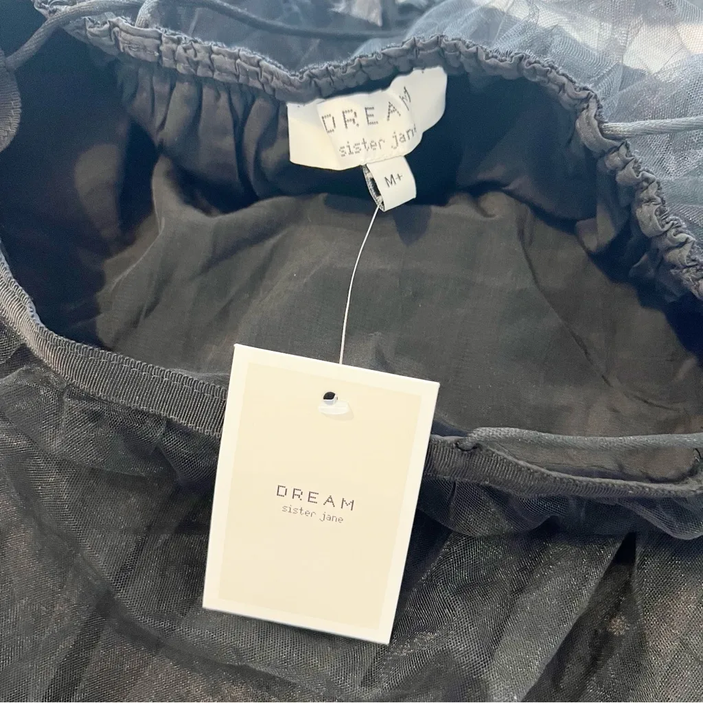 NWT Sister Jane Dream Aurore Tulle Cami Mini Dress in Black Cocktail Sz Medium - Image 3